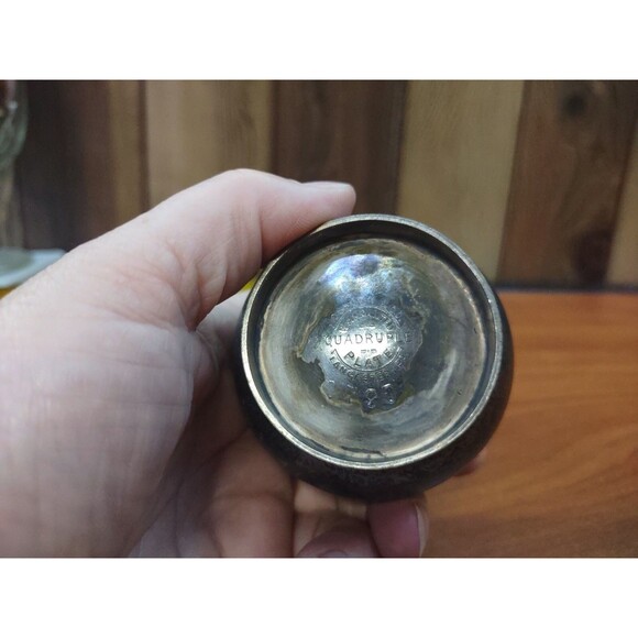 Antique Vase Pitcher Osborn & Co Quadruple Silver Plate Etched - Picture 7 of 8